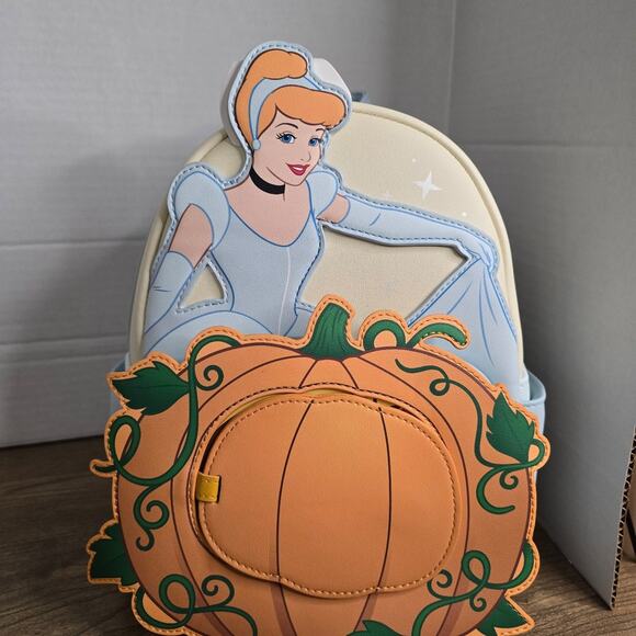 Loungefly Disney Cinderella Ballgown Pumpkin Mini Backpack NWT